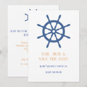 Zeilen Naar Naaktstrand Save The Date (Voorkant / Achterkant)