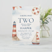 Zeilen naar twee nautische verjaardagen | Ahoy Kaart (Staand voorkant)