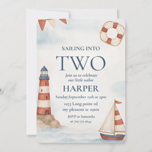 Zeilen naar twee nautische verjaardagen | Ahoy Kaart (Voorkant)