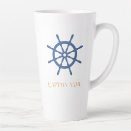 Zeilen Naar Ver Naar Zee Persoonlijk Schip Roer Latte Mok