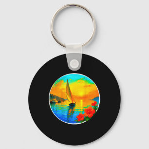 Zeilen Nautische Boot Liefhebbers T-shirt-zonsonde Sleutelhanger