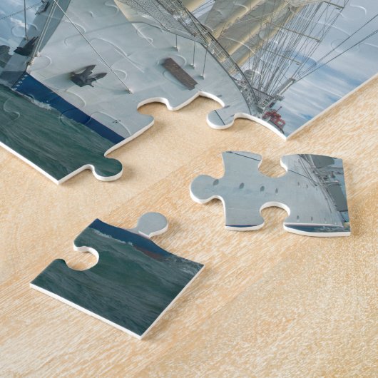 Zeilen onder de blauwe hemelpuzzel legpuzzel (Zijkant)