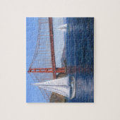 :Zeilen onder de Golden Gate Bridge" Legpuzzel (Verticaal)