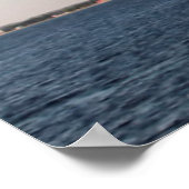 Zeilen onder de Mackinac-brug Poster (Hoek)