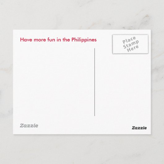 Zeilen op Boracay Sunset Briefkaart (Achterkant)