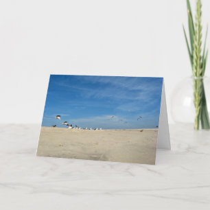 Zeilen op de "Beach Birthday Card" met bijbel Vers Kaart