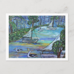 Zeilen op de rivier de Brisbane Briefkaart