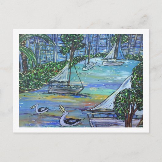 Zeilen op de rivier de Brisbane Briefkaart (Voorkant)