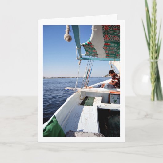 Zeilen op de rivier de Nijl, Luxor Kaart (Voorkant)