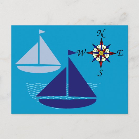 Zeilen op de Zeeen Briefkaart (Voorkant)
