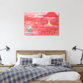 Zeilen op een hete dag canvas afdruk (Insitu (Slaapkamer))