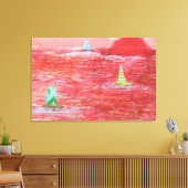Zeilen op een hete dag canvas afdruk (Insitu (Woonkamer))