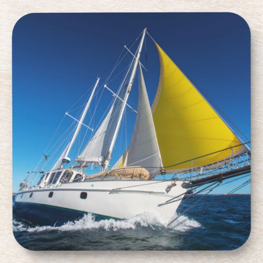 Zeilen op een jacht onderzetter (Voorkant)