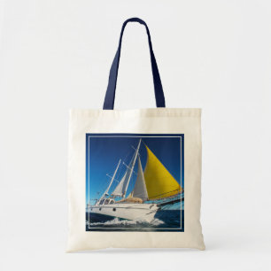 Zeilen op een jacht tote bag