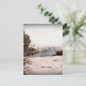 Zeilen op een schip met een grote capaciteit briefkaart (Staand voorkant)