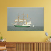 zeilen op een werelddag canvas afdruk (Insitu (Woonkamer))