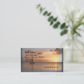 Zeilen op een zee met zonlicht visitekaartje (Staand voorkant)