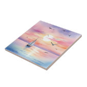 Zeilen op het Calm Zee Tegeltje (Zijkant)