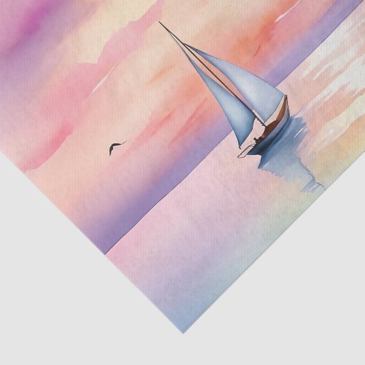 Zeilen op het Calm Zee Tissuepapier (Detail)