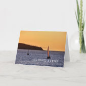 ZEILEN OP HET ENGLISH BAY WENSKAART BEDANKKAART (Voorkant)