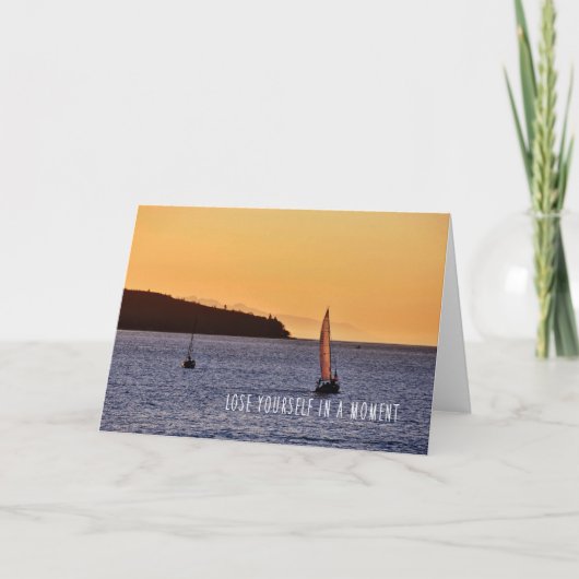 ZEILEN OP HET ENGLISH BAY WENSKAART BEDANKKAART (Voorkant)