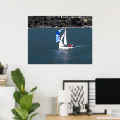 Zeilen op het Gardameer Poster (Thuiskantoor)