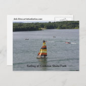 Zeilen op het meer briefkaart (Voorkant / Achterkant)