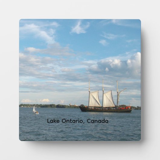 Zeilen op het Ontariomeer Fotoplaat (Voorkant)