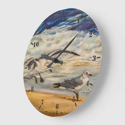 Zeilen op het strand grote klok (Hoek)