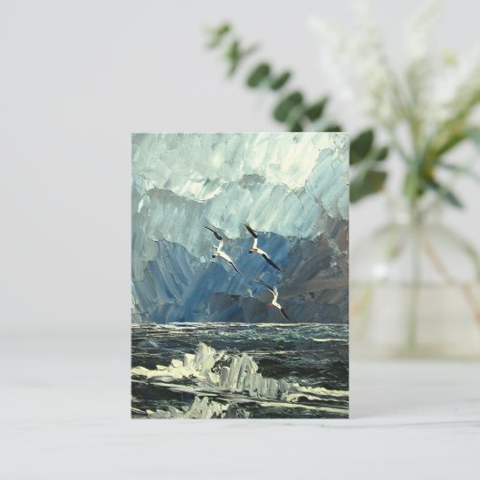 Zeilen op het zee briefkaart (Staand voorkant)