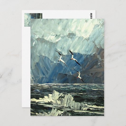 Zeilen op het zee briefkaart (Voorkant / Achterkant)