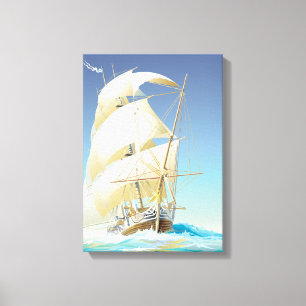 Zeilen op het Zee Canvas Afdruk