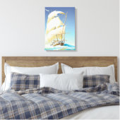 Zeilen op het Zee Canvas Afdruk (Insitu (Slaapkamer))