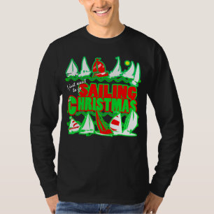 Zeilen op kerst Ugly Sweater T-shirt