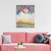 Zeilen op volle zee canvas afdruk (Insitu (Woonkamer))