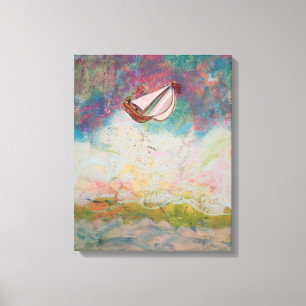 Zeilen op volle zee canvas afdruk