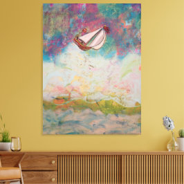 Zeilen op volle zee canvas afdruk