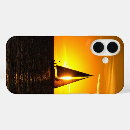 Zeilen op zonsondergang Case-Mate iPhone case (Achterkant (horizontaal))