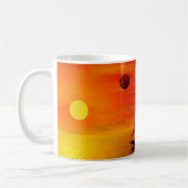 Zeilen op zonsondergang koffiemok (Links)