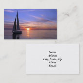 Zeilen op zonsondergang visitekaartje (Voorkant / Achterkant)