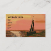Zeilen op zonsondergang Visitekaartjes (Voorkant)