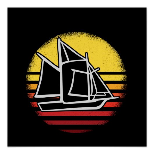 Zeilen Retro Vintage Perfect Poster (Voorkant)