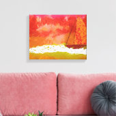 Zeilen Rood Hemel Canvas Afdruk (Insitu (Woonkamer))