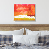 Zeilen Rood Hemel Canvas Afdruk (Insitu (Slaapkamer))