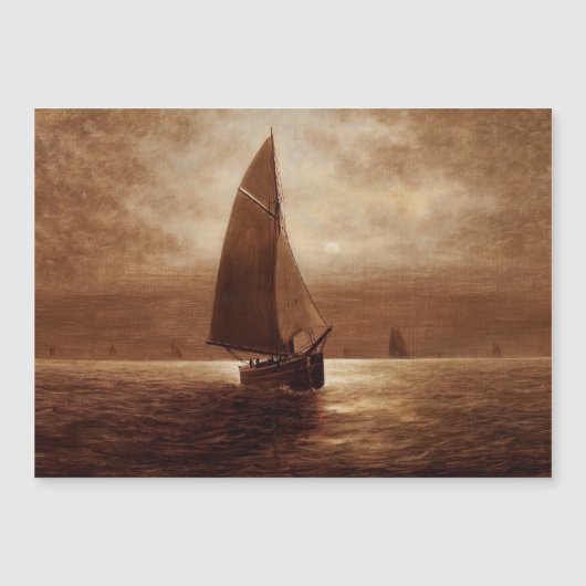 Zeilen 's nachts (circa 1900) Elbridge Wesley Webb (Voorkant)