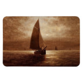Zeilen 's nachts (circa 1900) Elbridge Wesley Webb Magneet (Horizontaal)