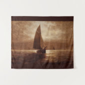 Zeilen 's nachts (circa 1900) Elbridge Wesley Webb Wandkleed (Voorkant (horizontaal))