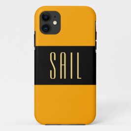 ZEILEN Sportieve Brede Heldere Sinaasappel Zwarte  Case-Mate iPhone Case