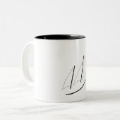 Zeilen Tweekleurige Koffiemok (Voorkant links)