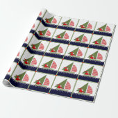 Zeilen Varend Kerstcadeau Cadeaupapier (Uitgerold)